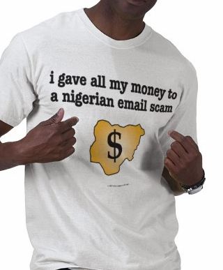 Nigerian Email Scam T-Shirt (419 scam)
