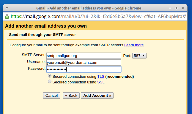 Email SMTP Settings