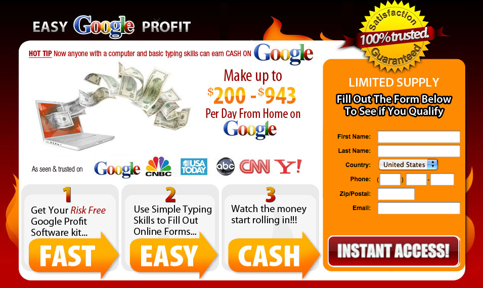 Easy Google Profit Scam